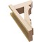 Ekena Millwork 5 1/2-in W x 12-in D x 20-in H Balboa Slat Rough Cedar Woodgrain TimberThane Outlooker, Primed Tan OUTUR055X12X20BOA24RCPR - alternate 6